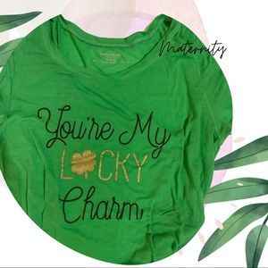 Maternity St. Patrick’s Day soft cotton tshirt